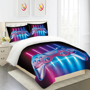 Boy Bedroom Game Over 3 pezzi federa per cuscino copripiumino copripiumino copripiumino Set biancheria da letto Queen Size - Product Image 4