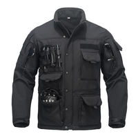 Blouson d'entraînement imperméable pour homme avec doublure en polaire et plusieurs poches