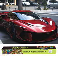Film PPF pour carrosserie de voiture YSH TPU-mat noir auto-réparateur anti-rayures résistant à l'usure et aux UV changeant de couleur