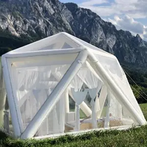 Inflatable Bubble House Tent with Two Transparent Rooms and,TunnelYour Private Oasis in the Heart of Nature/
