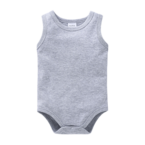 Nouvelle Arrivée Été Bébé Garçon Gilet Sans Manches Body Coton Uni Combinaison Nouveau-né Vêtements Enfants pour 0-24M - Product Image 4