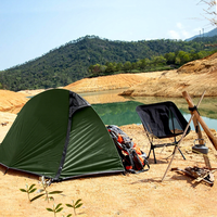 Tente de camping ultralégère quatre saisons pour 1/2 personnes, montage rapide, double couche, petit format, 2000-3000 mm, imperméable, structure en fibre de verre