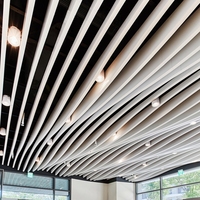 Plafonds décoratifs en aluminium à grain de bois, profilés linéaires en aluminium, bandelettes métalliques en aluminium