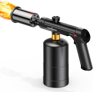 Torche à gaz propane à flamme réglable avec verrou de sécurité, torche à gaz auto-allumante pour le camping, la cuisine, la désherbage - Product Image 1