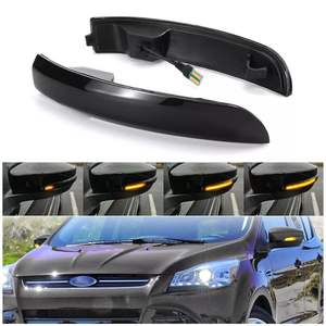 Coques de rétroviseurs Ford avec clignotants LED séquentiels, ensemble complet pour Escape EcoSport 2013-2019, en plastique avec installation par ruban adhésif 3M - Product Image 1