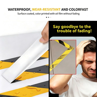 Ruban réfléchissant rouge-blanc à flèches, haute visibilité, imperméable, auto-adhésif, en PET, largeur 5 cm, longueur 25 cm, pour la sécurité routière