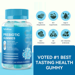 Enzim pencernaan vitamin Gummy wanita prebiotik probiotik Gummies suplemen kesehatan rasa Raspberry biru dukungan kesehatan <span class=keywords><strong>Gut</strong></span> - Product Image 5