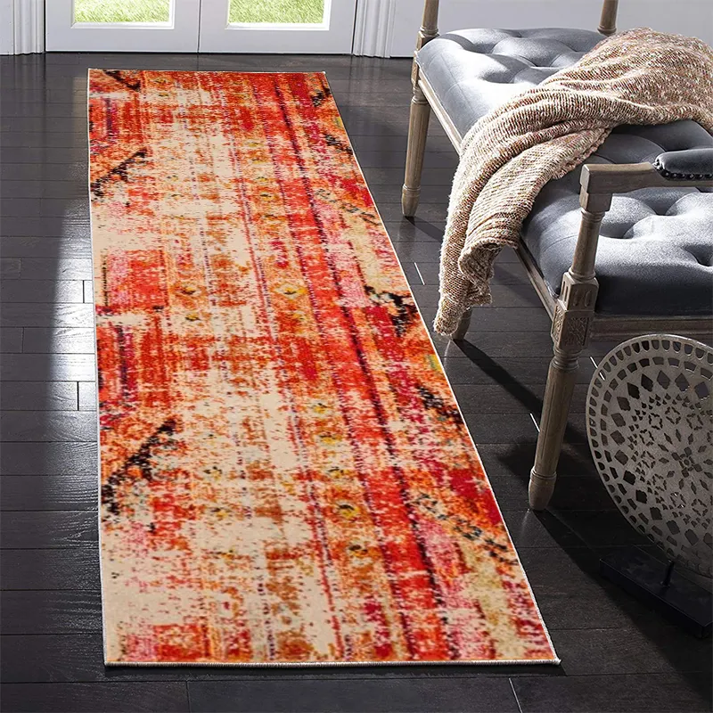Hihe Quality Corridor carpet 3d Printed Rugs Bohemia style anti slip floor mat Washable Hallway Runner rug