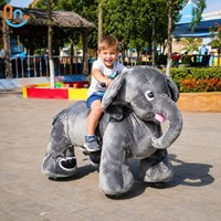 Voiture électrique pour enfants Joy2fun, jouet en peluche en forme d'animal mignon, avec lumières LED, moteur 250W, capacité de charge de 150 kg, pour parc d'attractions intérieur