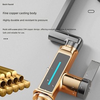 Robinet mitigeur de lavabo à affichage numérique avec bras mécanique rotatif pour les acheteurs et importateurs de projets hôteliers et d'appartements