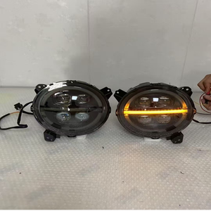 רכב אביזרים פנס פנס ראש 9 ס "מ הוביל ארבעה עדשות מנורת ג 'יפ ג' יפ - Product Image 1