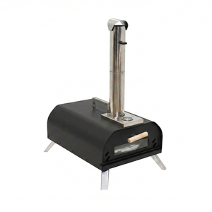 <span class=keywords><strong>Four</strong></span> à pizza portable multifuel en acier inoxydable, à rotation manuelle, pour extérieur, à granulés de bois, avec cheminée, sécurité flamme, étanche - Product Image 2
