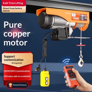 Pa500 200kg <span class=keywords><strong>Mini</strong></span> <span class=keywords><strong>Electric</strong></span> <span class=keywords><strong>Hoist</strong></span> 220V IP54 Portable Wire Rope <span class=keywords><strong>Hoist</strong></span> dengan Kontrol Kabel/Nirkabel Motor Baja Baru Garansi 1 Tahun - Product Image 2