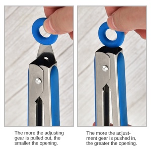 Pince de cuisine en silicone et acier inoxydable Zibo pour barbecue, résistante aux hautes températures, avec poignée ergonomique, compatible lave-vaisselle, four et micro-ondes, ustensile durable - Product Image 5