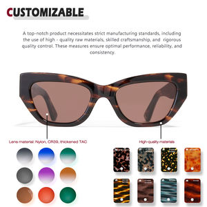 Lunettes de soleil Benyi en <span class=keywords><strong>bio</strong></span>-acétate, mode de luxe, verres CR39, monture ronde épaisse, lunettes de soleil de forme irrégulière, monture en acétate - Product Image 2