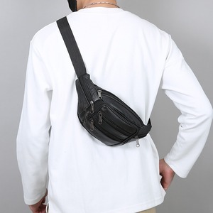 Men's Waist Bag Genuine Leather Large Capacity Multi Layer Crossbody Bag For Outdoor Everyday Use - Product Image 3