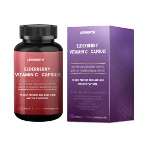 Lifeworth, оптовая продажа, витамин C, здоровая капсула из черники с витамином D3 и цинка - Product Image 3