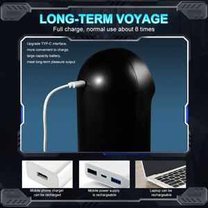 Masturbateur masculin de jouet sexuel de vibration de mise à l'échelle télescopique et de succion dans la caractéristique de chauffage de prononciation de conception de tasse d'avion d'espace - Product Image 6