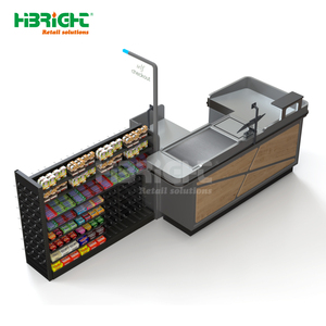 Mostrador de autoservicio para minoristas con estante frontal, estación de pago para tiendas de comestibles - Product Image 5