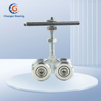 4 rouleaux pour porte coulissante, quincaillerie, plaque de suspension, roue de suspension, poulie de rail