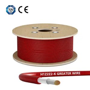 Flexible TUV Flexible Tinned Copper Red Black 4mm2 6mm2 Solar Panel Cable Wire Roll