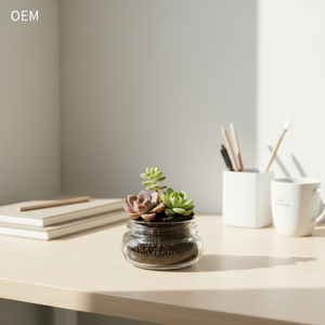 Pot Mason en verre rond de 125 ml (4 oz) à ouverture standard, idéal <span class=keywords><strong>pour</strong></span> la décoration de bureau et d'étude, également <span class=keywords><strong>pour</strong></span> le stockage – Vente en gros OEM/ODM - Product Image 1