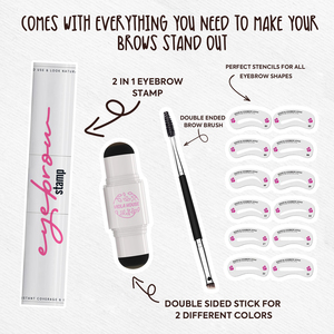 Viola House Eyebrow Stencils <strong>Brow</strong> and Hairline Hair Thickening <strong>Brow</strong> Powder 4 Color Double Head Eye <strong>Brow</strong> <strong>Stamp</strong> <strong>Kit</strong> - Product Image 4