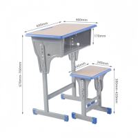 Ensemble table et chaise réglables pour étudiants, design moderne et populaire, vente en gros, personnalisable, pour chambre d'enfant ou lycéen, avec structure en acier durable