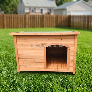 SDD006 Eco-Friendly Wooden Dog <b>Pet</b> House Roof Waterproof Kennel Easy Clean - Product Image 1