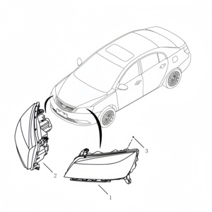 Faros LED Geely Emgrand EV 6000K, Repuestos Originales OE 7051021500/7051021400 12V 70W - Product Image 1