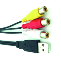 Cable USB Tipo-C a 3 RCA con Cubierta de PVC y Blindaje de Lámina para Uso en Computadoras