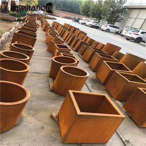 Grandes jardinières paysagères Bordure <span class=keywords><strong>de</strong></span> jardin <span class=keywords><strong>en</strong></span> acier corten Jardinière ronde <span class=keywords><strong>en</strong></span> acier corten - Product Image 3