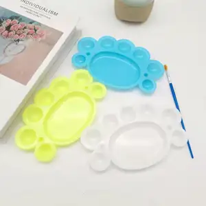 아이 학생 청소하게 쉬운 Watercolor 화를 위한 DIY 플라스틱 페인트 팔레트를 그리는 7 개의 구멍 팔레트