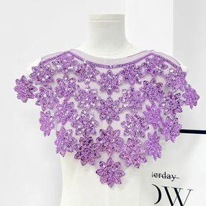Nuevo Cuello Falso Versátil <span class=keywords><strong>con</strong></span> Bordado Floral 3D a Máquina, Adorno de Encaje y Lentejuelas para Bolsos y Vestidos de Noche - Product Image 1