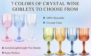 Copas de Vino de Plástico Transparente, Copas para Beber, para Recepciones de Boda, Grandes Eventos, Artículos para Fiestas, Hechas en Vietnam - Product Image 5