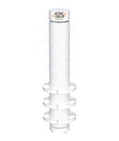 Présentoir circulaire en métal pour panneaux perforés, présentoirs pour cosmétiques et vernis à ongles, étagères pour magasins de détail, présentoirs rotatifs pour panneaux perforés