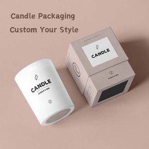 Caja de papel negra personalizada, embalaje de velas, caja de regalo para velas, paquete de papel, caja de empresa - Product Image 3