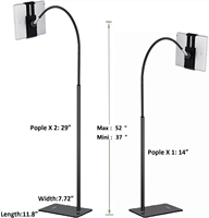 Long bras col de cygne réglable 360 degrés rotatif support de sol Portable magnétique pour téléphone portable et tablette