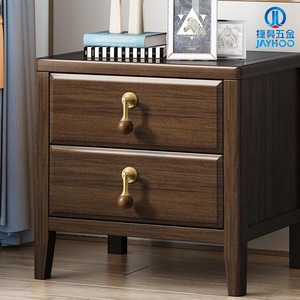 JAYHOO ลูกบิดตู้ไม้วอลนัทสไตล์ฝรั่งเศส ด้ามจับลิ้นชักทรงกลมทองเหลืองสำหรับตู้ ติดตั้งแบบโมดูลาร์ - Product Image 4