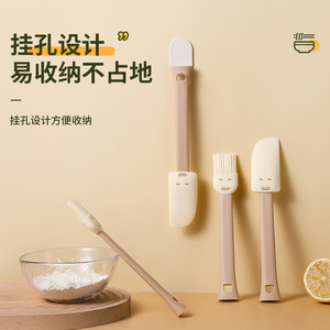 Silicone Scraper With Smiley Face Design For Baking And Spreading Butter Or Oil On Bread - Product Image 3