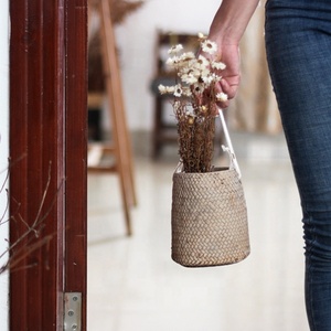 กระถางปลูกดอกไม้ซีเมนต์,ตะกร้าหวายสานแบบเลียนแบบสำหรับตกแต่งสวน - Product Image 3