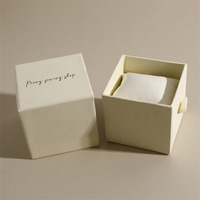 Boîte à montres en carton de luxe personnalisée avec logo, petit tiroir, coussin intégré, style simple, pour vente en gros