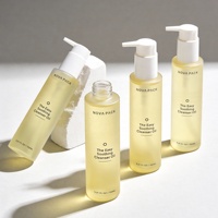 Bouteilles en plastique PET épais à finition givrée pour huile nettoyante, huile corporelle, avec pompe, 100 ml, 120 ml, 150 ml, 200 ml, flacon de lotion avec pompe à verrouillage blanche