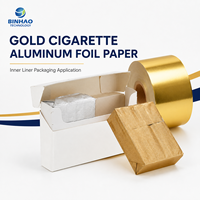 Rouleau de papier aluminium doré personnalisé pour l'emballage intérieur des boîtes à cigarettes