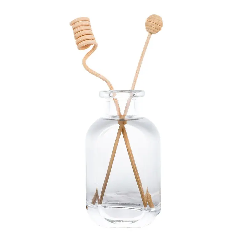 Wholesale Luxury Empty Customize the company name and logo Glass Reed Diffuser Bottle