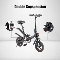 Sepeda Kumbang E-bike 12 Inci Mini, Sepeda Listrik Lipat 350W Sepeda Kota untuk Dewasa