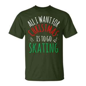 Camiseta de pijama navideña a juego para la familia de Skating Skate Group - Product Image 1