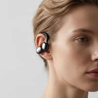 Auriculares Inalámbricos con Clip para Oreja, Carga Tipo-C, Baja Latencia, Sonido Estéreo, para Deportes