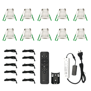 3W IP65 <span class=keywords><strong>LED</strong></span> <span class=keywords><strong>Mini</strong></span> <span class=keywords><strong>Spot</strong></span> encastré pour terrasse avec télécommande 2700-6500K <span class=keywords><strong>Led</strong></span> Spotlight 10LED <span class=keywords><strong>Kit</strong></span> - Product Image 1