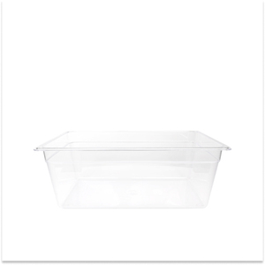 Conteneur GN 1/1 200MM transparent sans couvercle, empilable, en plastique rectangulaire, pour restaurant et hôtel - Product Image 1